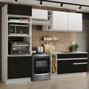 Ver imagem 1 de Armário de Cozinha Completa 270cm Branco/Preto/Branco Jade Madesa 09