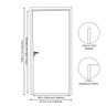 Kit Porta Branca Lisa 90x235 Cm C/dobradiça Inox Batente de 14 À 19cm - 4