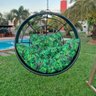 Balanço Suspenso Ninho Ômega Jardim Gourmet Alumínio Teto Preto G1 - 5