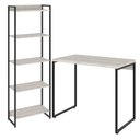 Ver imagem 1 de Kit Para Escritório Estante Areta 5 Prateleiras Mesa Industrial Aspen 90cm C01 Snow - Lyam Decor