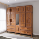 Ver imagem 2 de Guarda-Roupa Casal com Espelho 10 Portas 4 Gavetas Rio Branco