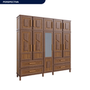 Ver imagem 3 de Guarda-Roupa Casal com Espelho 10 Portas 4 Gavetas Rio Branco