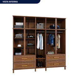 Guarda-Roupa Casal com Espelho 10 Portas 4 Gavetas Rio Branco  - 6