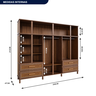 Guarda-Roupa Casal com Espelho 12 Portas 4 Gavetas Rio Branco Premium Yescasa - 5