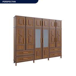 Guarda-Roupa Casal com Espelho 12 Portas 4 Gavetas Rio Branco Premium Yescasa - 3