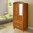Ver imagem 1 de Guarda-Roupa Solteiro com Espelho 2 Portas 2 Gavetas Santana Rodmóveis