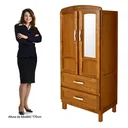 Ver imagem 5 de Guarda-Roupa Solteiro com Espelho 2 Portas 2 Gavetas Santana Rodmóveis