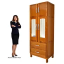 Ver imagem 4 de Guarda-Roupa Solteiro com Espelho 4 Portas 2 Gavetas Teresina Rodmóveis