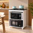 Ver imagem 1 de Balcão Cooktop 5 Bocas Lara 75cm para Forno e Micro-Ondas Branco - Rede Móveis