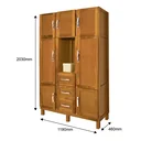 Ver imagem 4 de Guarda-Roupa Solteiro com Espelho 7 Portas 3 Gavetas Belém Capelinha Rodmóveis