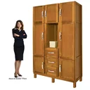 Ver imagem 5 de Guarda-Roupa Solteiro com Espelho 7 Portas 3 Gavetas Belém Capelinha Rodmóveis