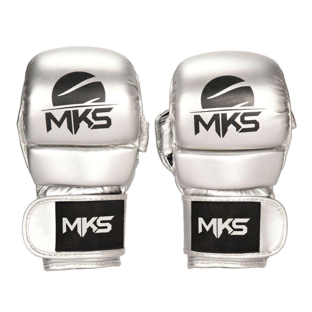 Luva Mma Mks Combat Shooter Silver Tamanho P/m