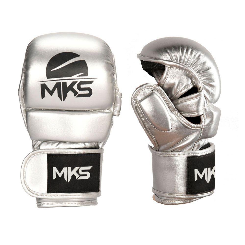 Luva Mma Mks Combat Shooter Silver Tamanho P/m - 6