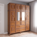 Ver imagem 1 de Guarda-Roupa Solteiro com Espelho 8 Portas 2 Gavetas Rio Branco 