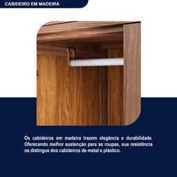 Guarda-Roupa Solteiro com Espelho 8 Portas 2 Gavetas Rio Branco  - 8