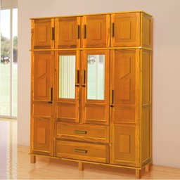 Guarda-Roupa Solteiro com Espelho 8 Portas 2 Gavetas Rio Branco  - 6