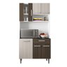Kit Cozinha Carol Branco/Rovere/Amêndoa - Poliman - 1
