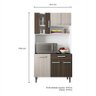 Kit Cozinha Carol Branco/Rovere/Amêndoa - Poliman - 3