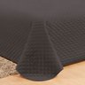 Kit Cobre Leito Preto Queen Size Matelado Clássico 5 Peças 2,60m x 2,40m com 2 Porta Travesseiros e  - 2