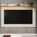 Ver imagem 3 de Painel para Tv até 70 Polegadas Bristol 1 Prateleira Off White/nature - Panorama Móveis
