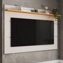 Ver imagem 2 de Painel para Tv até 70 Polegadas Bristol 1 Prateleira Off White/nature - Panorama Móveis