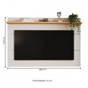 Ver imagem 5 de Painel para Tv até 70 Polegadas Bristol 1 Prateleira Off White/nature - Panorama Móveis