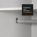 Ver mais imagens de Guarda Roupa Casal 100% Mdf Madesa Zurique 3 Portas de Correr com Espelho - Preto/branco