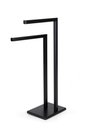 Ver imagem 2 de Toalheiro Duplo Pia Bancada Lavabo Porta Toalhas 45cm Banheiro Aço Inox Black Matte Stainless