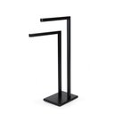 Ver imagem 1 de Toalheiro Duplo Pia Bancada Lavabo Porta Toalhas 45cm Banheiro Aço Inox Black Matte Stainless