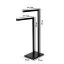 Ver mais imagens de Toalheiro Duplo Pia Bancada Lavabo Porta Toalhas 45cm Banheiro Aço Inox Black Matte Stainless