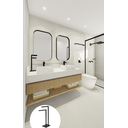 Ver imagem 5 de Toalheiro Duplo Pia Bancada Lavabo Porta Toalhas 45cm Banheiro Aço Inox Black Matte Stainless