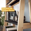 Ver imagem 5 de Estante Escada Cavalete 3 Prateleiras Tropical Madeira Maciça CabeCasa MadeiraOriginals