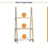 Estante Escada Cavalete 3 Prateleiras Tropical Madeira Maciça CabeCasa MadeiraOriginals - 13