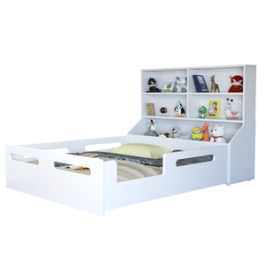 Cama Montessoriana Padrão Casal com Nichos e Baú