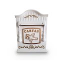 Ver imagem 1 de Caixa Correio Pvc Branco/ouro N26p Grade ou Embutir