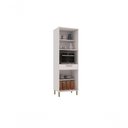 Ver imagem 2 de Paneleiro Torre Bari 4 Portas 1 Gaveta MDF 70cm Branco Luciane Móveis