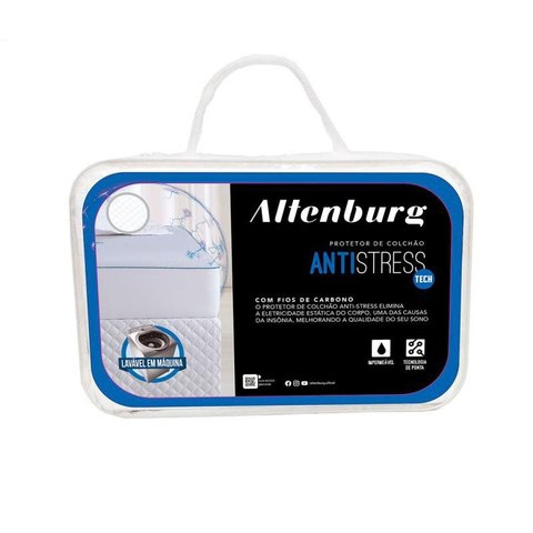 Protetor de Colchão Queen Antistress Impermeável - Branco