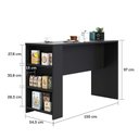 Ver imagem 3 de Bancada Mesa Gourmet Para Cozinha 150cm X 97cm Preto