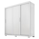 Ver imagem 1 de Guarda Roupa Casal Confort 3 Portas 4 Gavetas Branco Absoluto Semi Fosco - Zanzini