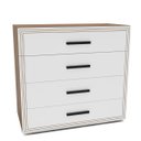 Ver imagem 2 de Cômoda Valência com 4 Gavetas 90x84cm Freijó/Branco 240832