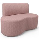 Ver imagem 1 de Sofá 2 Lugares Orgânico para Sala de Estar Living Larissa L02 Linho Rosê- Lyam Decor