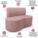 Ver imagem 4 de Sofá 2 Lugares Orgânico para Sala de Estar Living Larissa L02 Linho Rosê- Lyam Decor