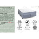 Ver imagem 2 de Conjunto Box Baú Casal: Colchão Molas Herval Maxspring C1780 + Base Crc Suede Gray (138x188)