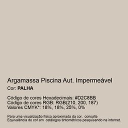 Argamassa Piscina Aut. Impermeável Cor Palha 1kg - 2