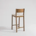 Ver imagem 6 de Banqueta Madeira Maciça Manu Branco/Nogueira
