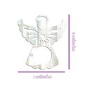 Ver imagem 2 de Porta Guardanapo Anjinho Espelhado Kit com 4 Peças 7cmx8cm - Cria Arte Laser Prata