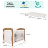 Berço Americano Marquesa 3 em 1 100% Mdf com Colchão D18 - 5