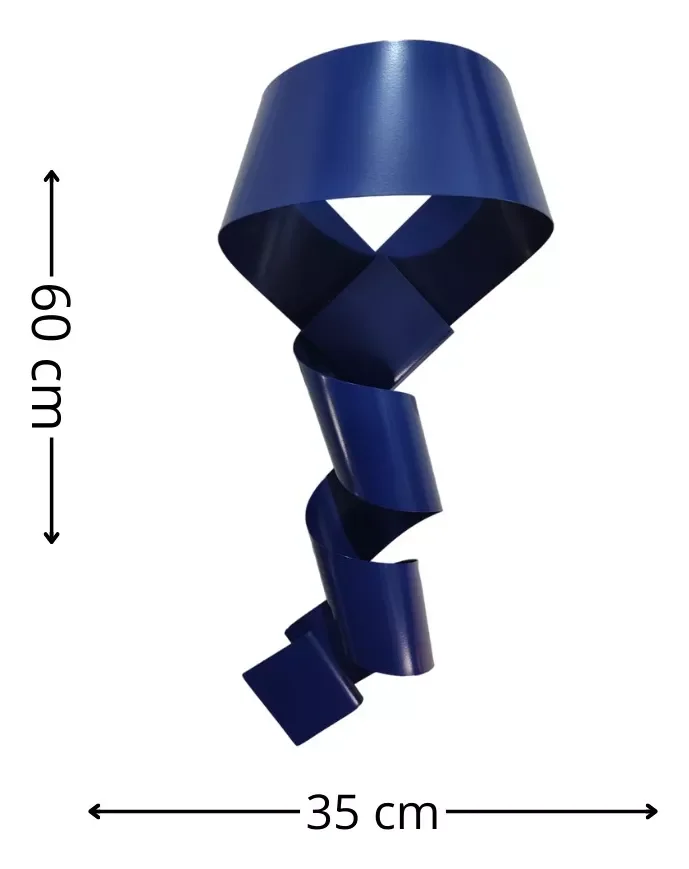 Decoração de Parede Escultura de Metal Exclusivo no Brasil Home Decor Azul - 4