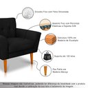 Ver imagem 5 de Kit 2 Poltronas Sala de Estar Bia Pés Palito Suede Preto M3 - Monari Design