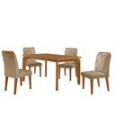Ver imagem 2 de Mesa de Jantar Liz 120cm Mdf Canto Copo e com 4 Cadeiras Melissa